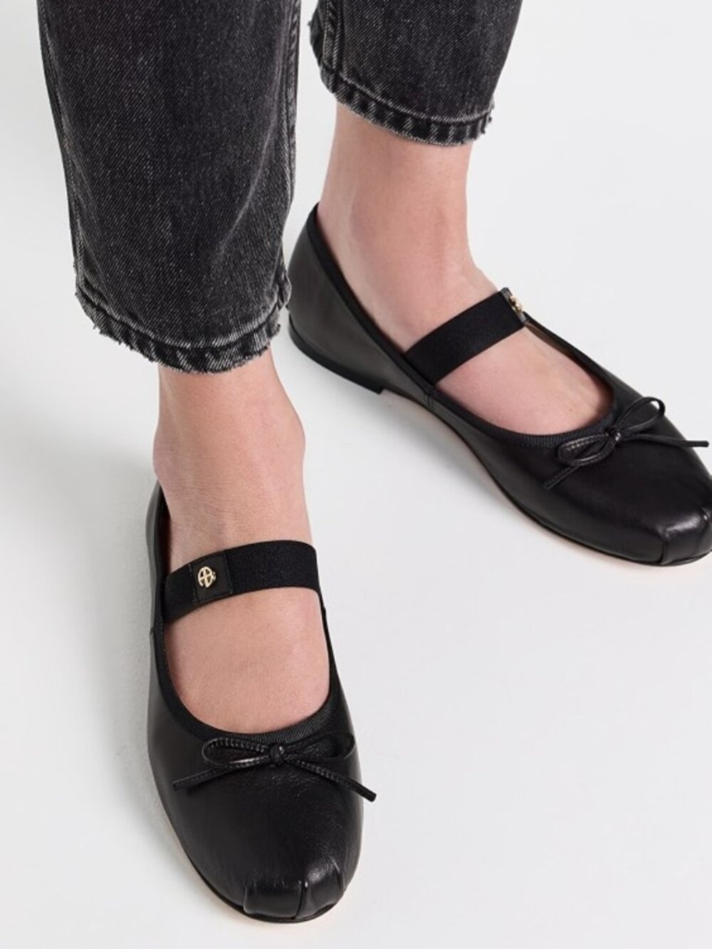 Anine Bing Jolie Ballerina Leather Shoes
